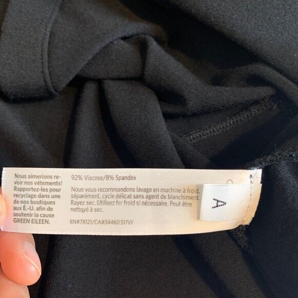 Eileen Fisher Tunic Dress Womens S Small Black Viscose Blend Button Down Pockets - Picture 10 of 12